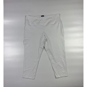 Jones New York Capri Leggings Womens 3X White Stretch Seamless High Waisted